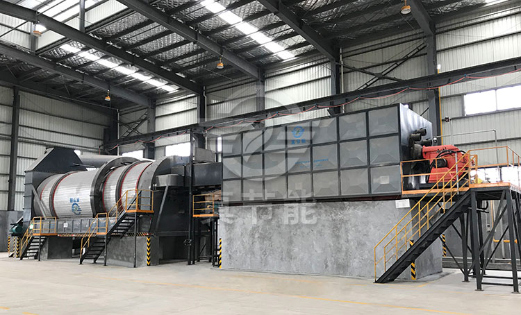 藥渣烘干機生產(chǎn)廠家案例現(xiàn)場