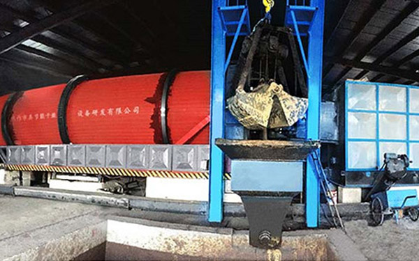 真節能藥渣烘干機現場