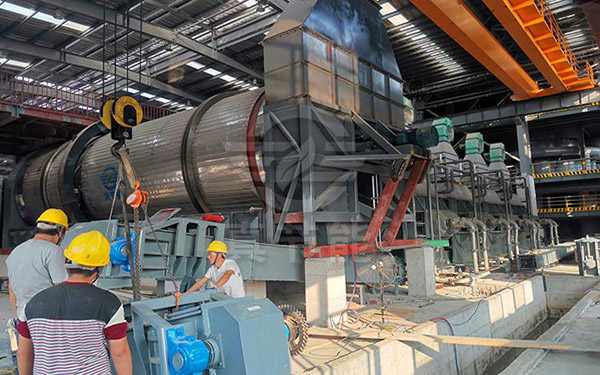 啤酒糟烘干機安裝現(xiàn)場